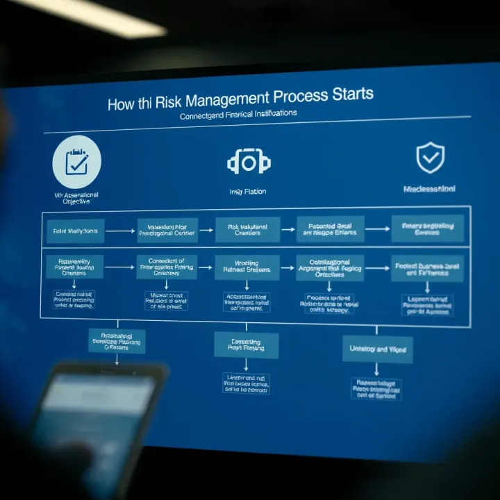 Flowchart showing the alignment of organizational objectives with risk assessment strategies