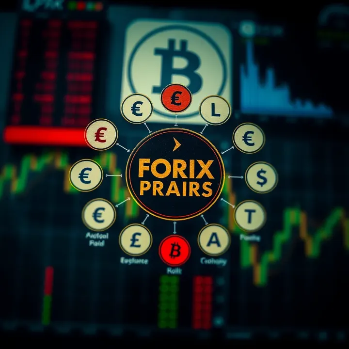 Major Forex Currency Pairs and Their Exchange Relationships Diagram illustrating major currency pairs with symbols and exchange directions