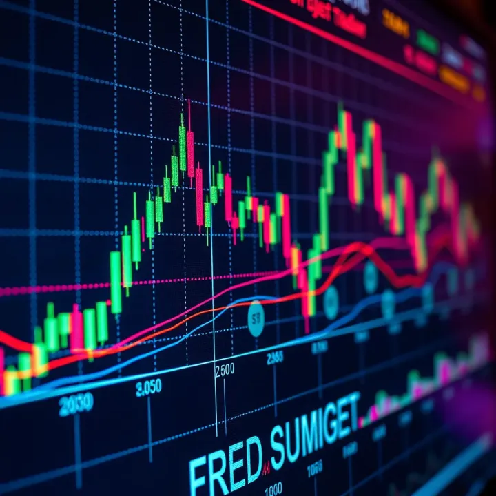 Chart displaying forex currency pairs with trend lines and candlestick patterns