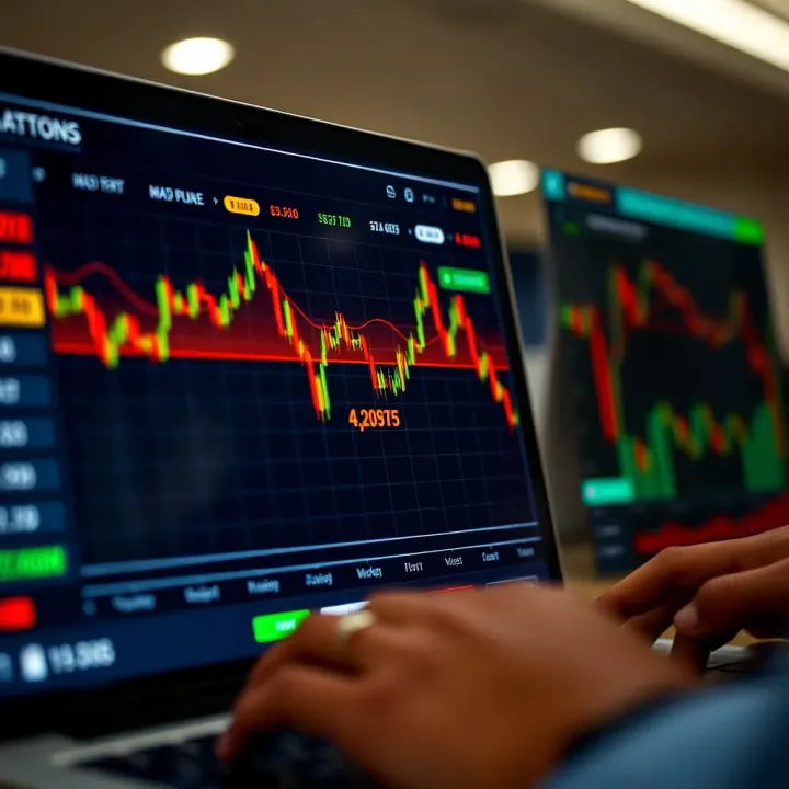 Secure online trading platform interface with payment and security icons