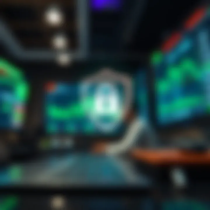 Visual representation of secure online transaction and regulatory compliance symbols for forex trading