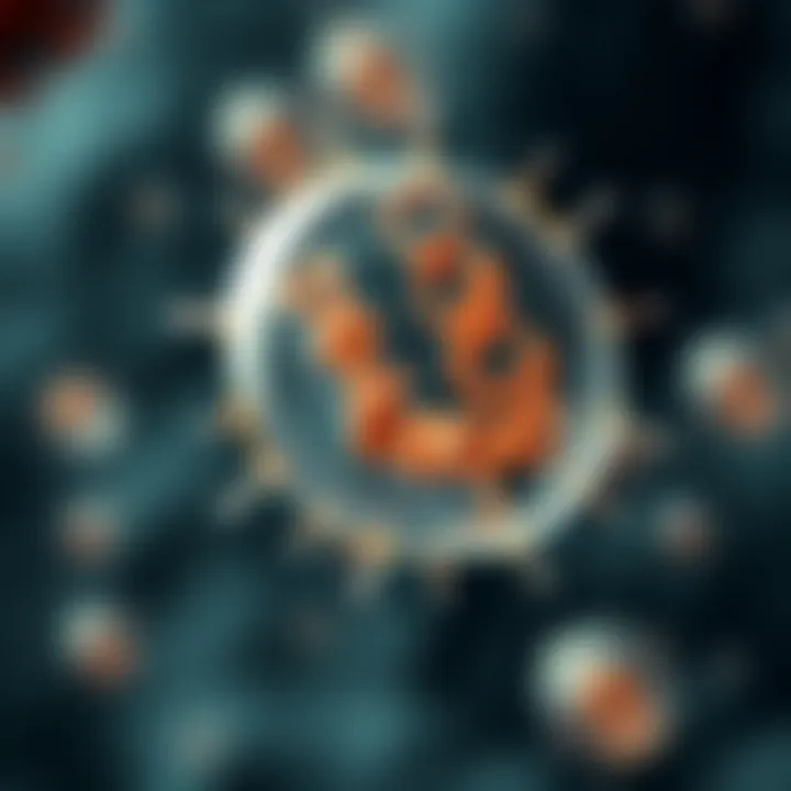 Diagram illustrating binary fission in a bacterium showing DNA replication and cell division