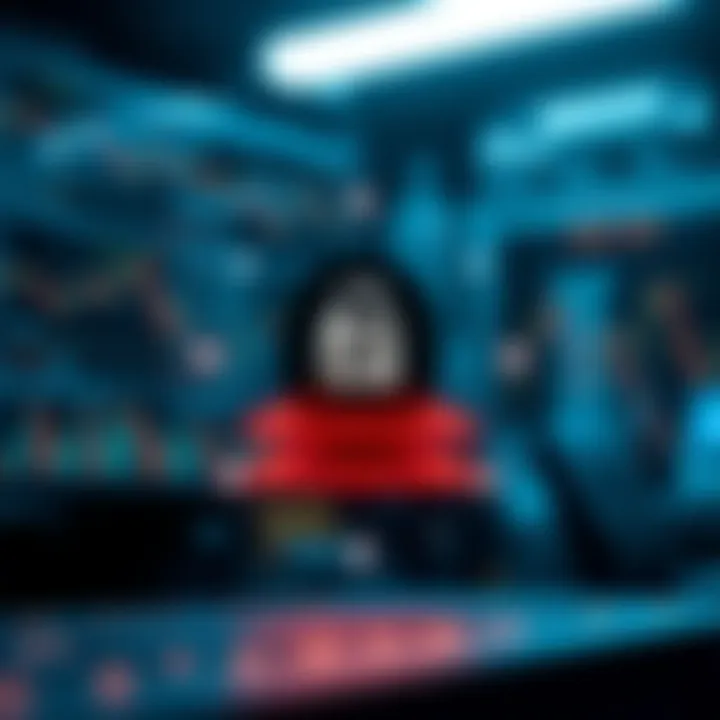 Graphical representation of security layers protecting binary login systems in digital environments