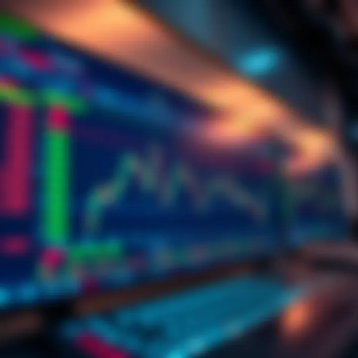 Dashboard displaying binary options trading interface with charts and statistics