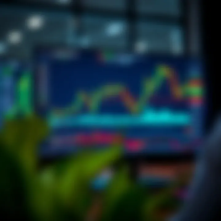 Computer screen displaying forex trading platform with charts and currency pairs