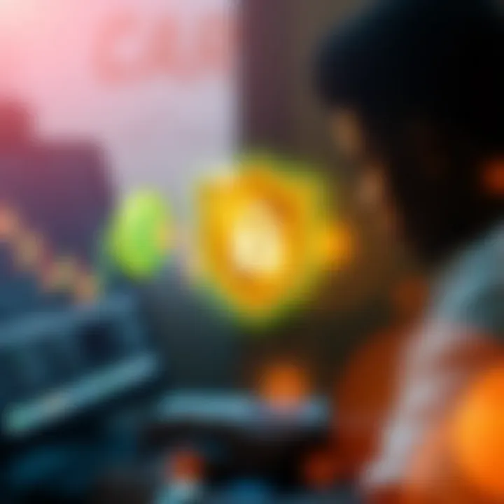 Illustration of secure online trading with shield and currency symbols