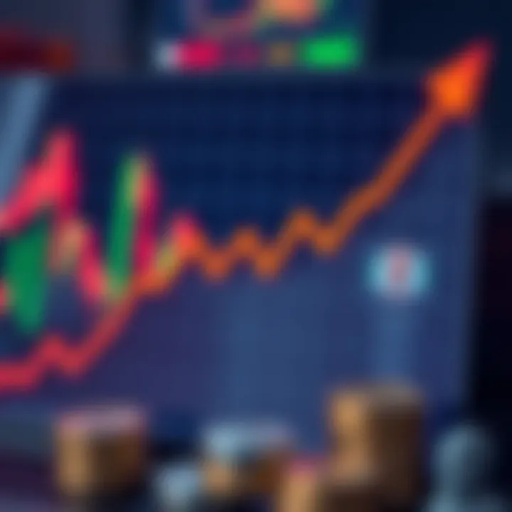 Graph showing upward trend in forex trading with Nigerian currency symbols