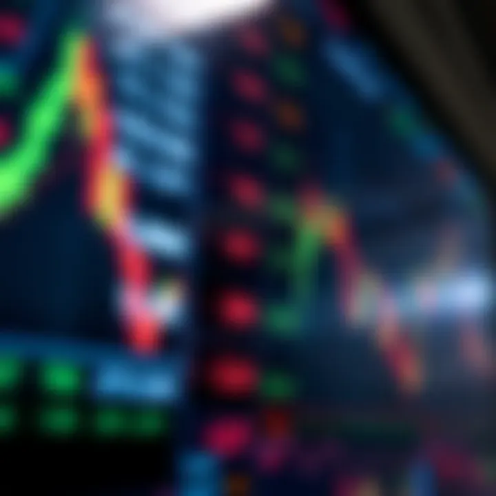 Digital interface displaying fluctuating currency exchange rates on a trading platform