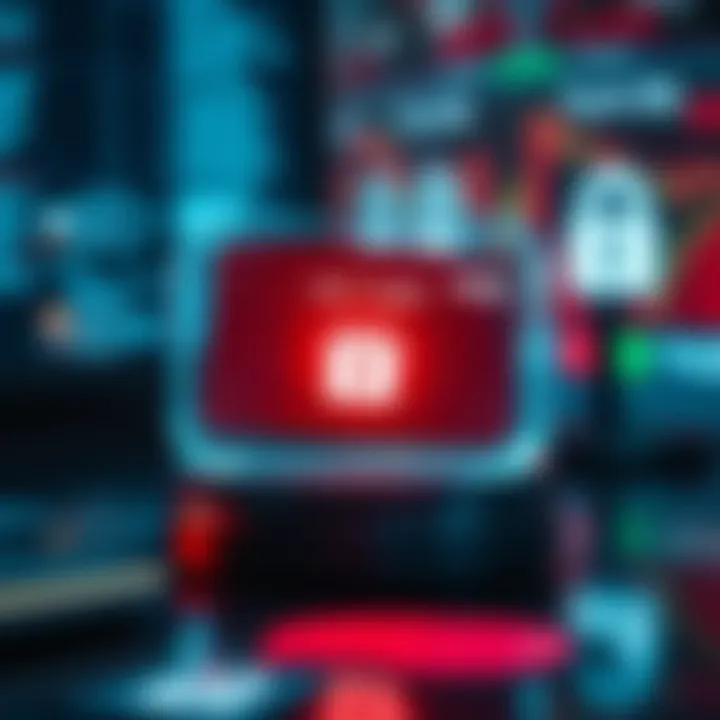 Secure transaction concept with digital security elements surrounding a gift card