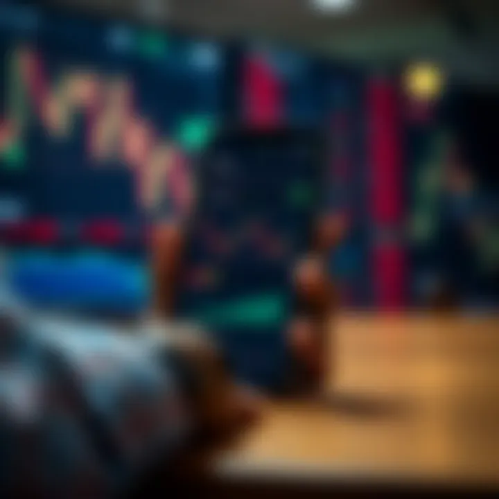 Mobile device showing a secure trading app interface with charts and analytics