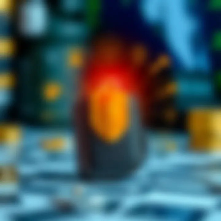 Illustration of a secure digital wallet surrounded by icons symbolizing legal compliance and risk management