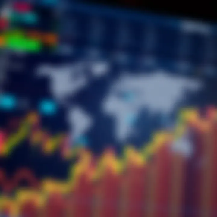 Diagram illustrating the flow of currency exchange rates in the global forex market