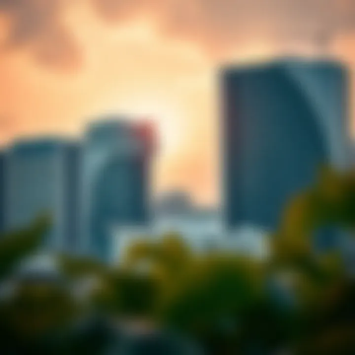 Cityscape view of Port Harcourt showcasing modern office buildings representing forex trading companies