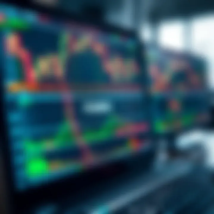 Forex trading platform interface with charts and currency pairs