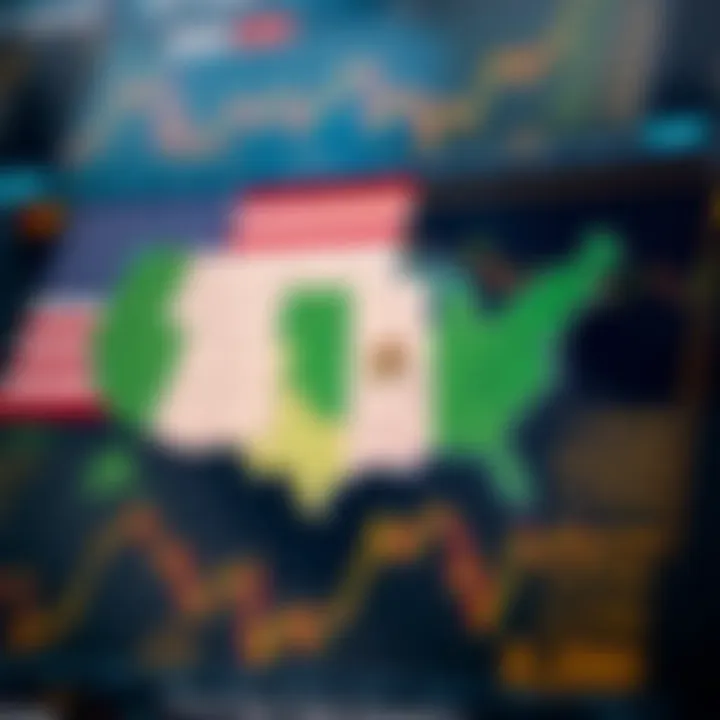 Map of USA highlighting forex regulations and Nigerian flag