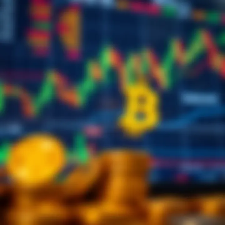 Digital representation of cryptocurrency trading charts and Nigerian currency symbols on a virtual interface