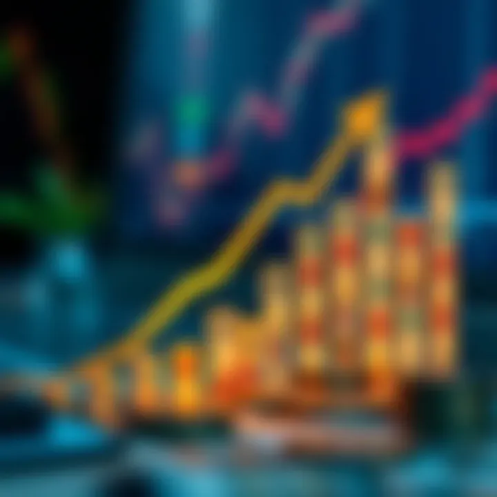 Graph illustrating upward trend in forex trading profitability with Nigerian currency symbols
