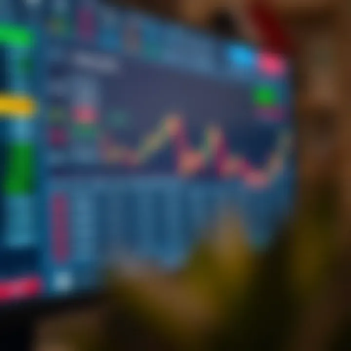 Computer screen displaying cryptocurrency trading platform with buy and sell options