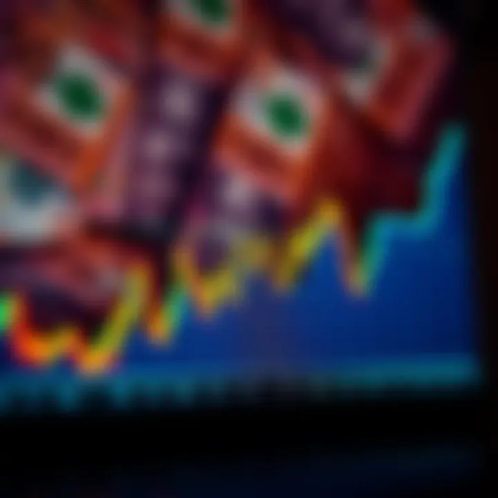 Forex Market Trends Illuminated for Nigerian Traders Graph showing forex market trends with a backdrop of Nigerian currency notes