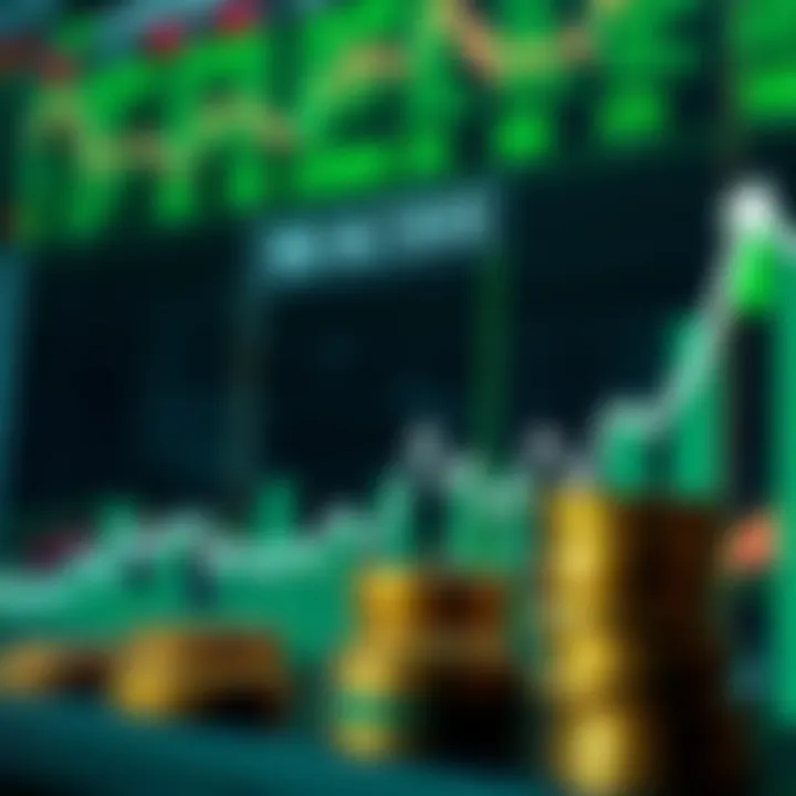 Graph showing upward trend in forex market with Nigerian currency symbols