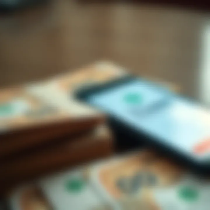Stack of Nigerian naira notes beside a smartphone showing a withdrawal confirmation screen