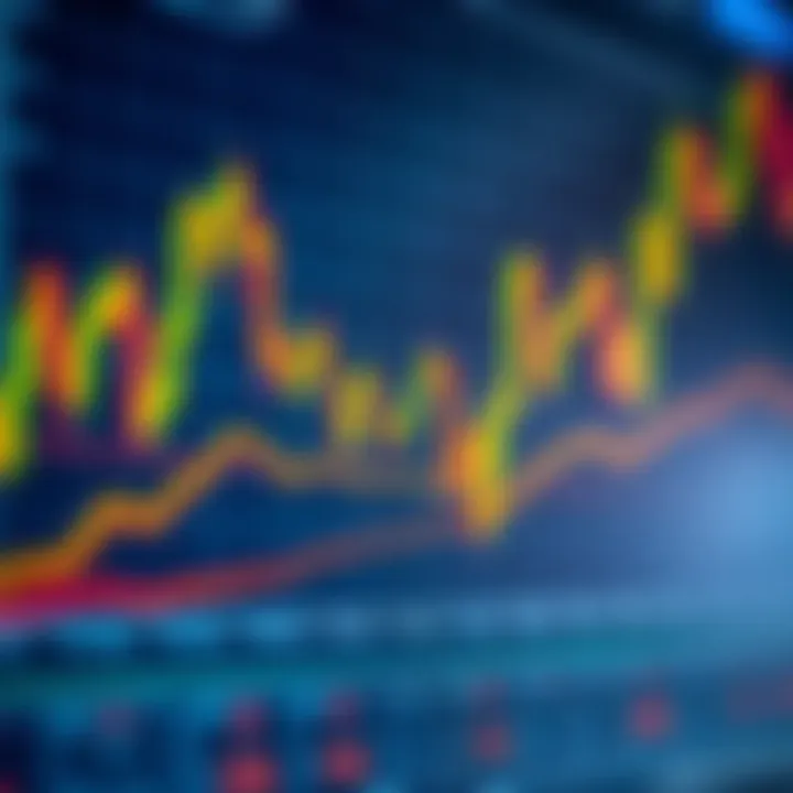 Visual representation of forex currency pairs and trading charts on a digital screen