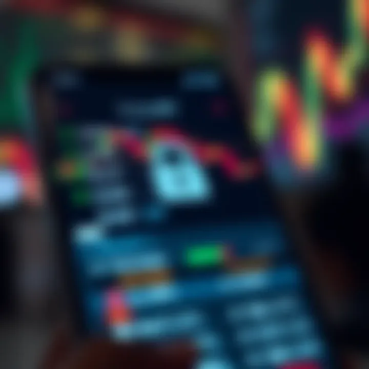 Secure mobile forex app interface with lock icon and currency exchange rates