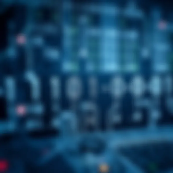 Diagram illustrating the binary number system with ones and zeros in a circuit background