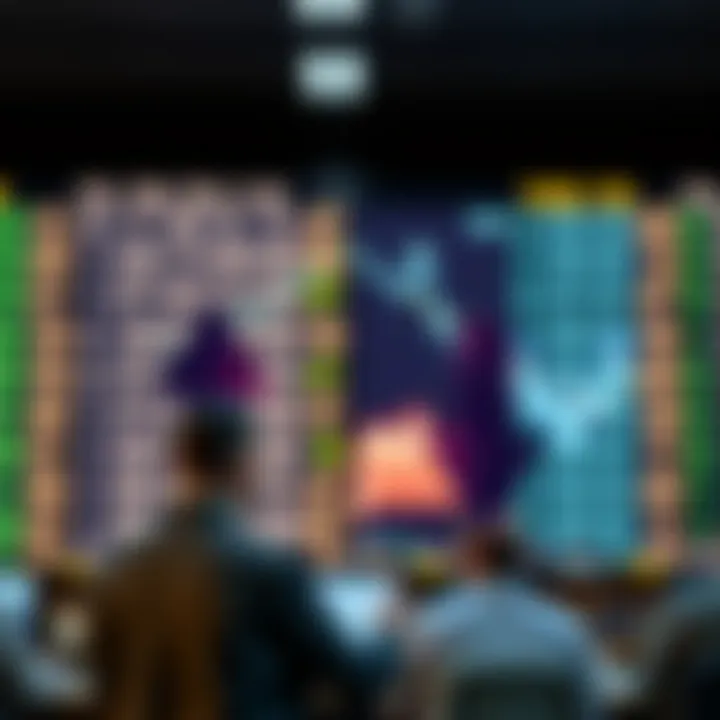 Illustration of binary investment concept showing two possible financial outcomes with arrows pointing up and down