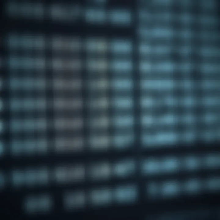 Chart showing conversion between binary and decimal numbers