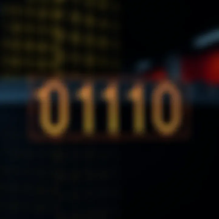 Diagram showing how binary digits represent values in a positional system