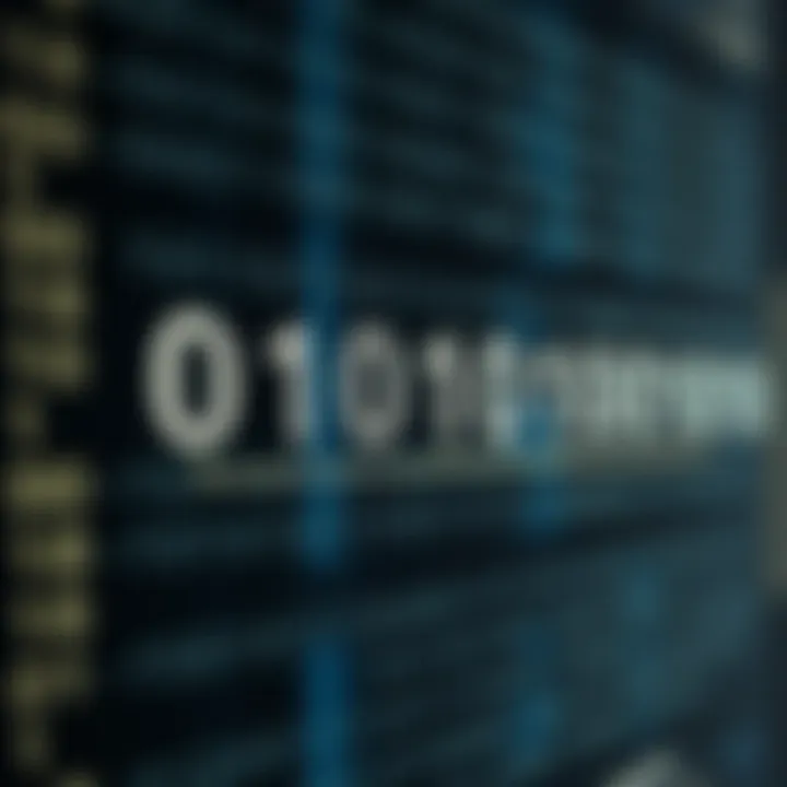 Diagram illustrating the binary numbering system with bits representing values