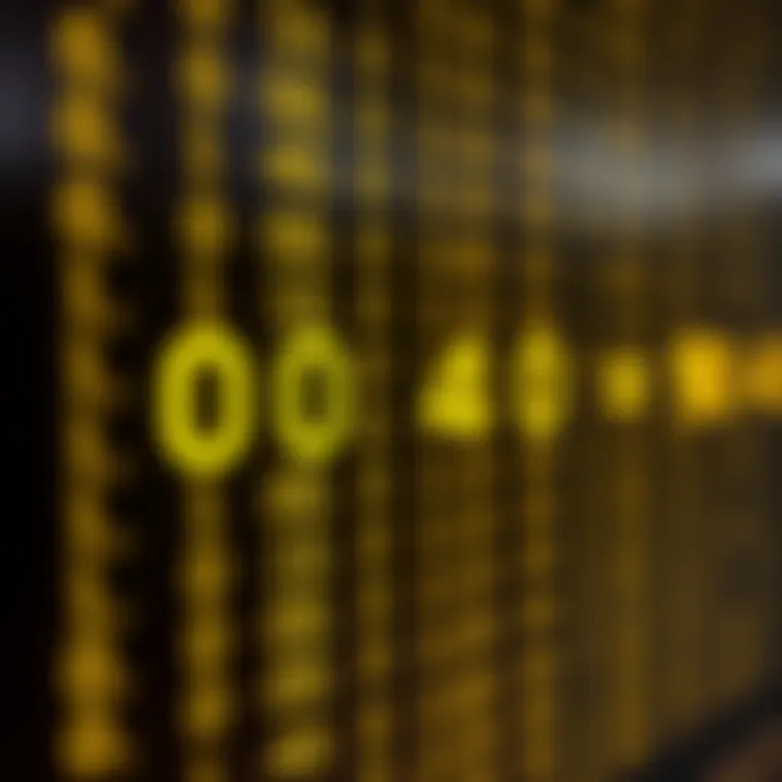 Visual representation of binary subtraction using two's complement approach highlighting bitwise operations