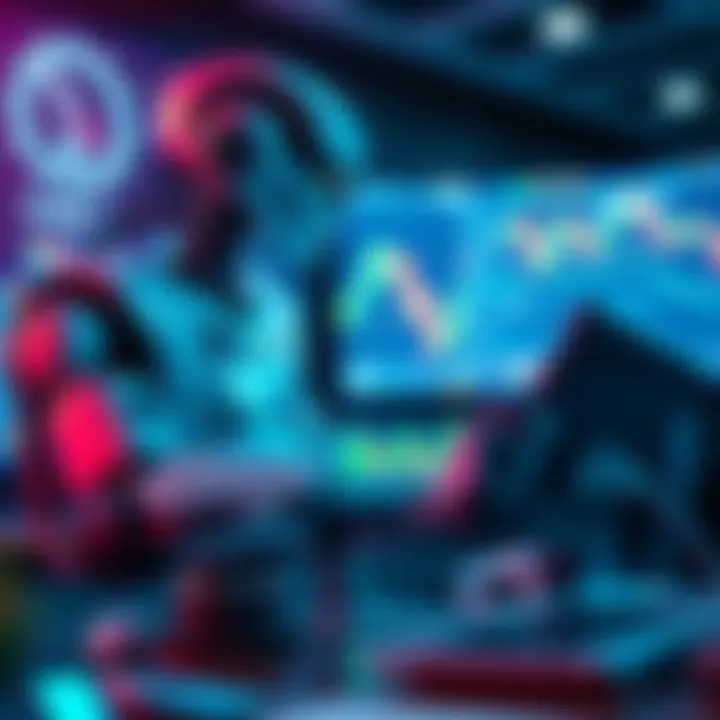 Illustration of an automated trading robot analyzing financial charts for binary options