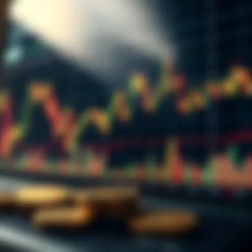 Digital representation of cryptocurrency charts and trading graphs illustrating market trends