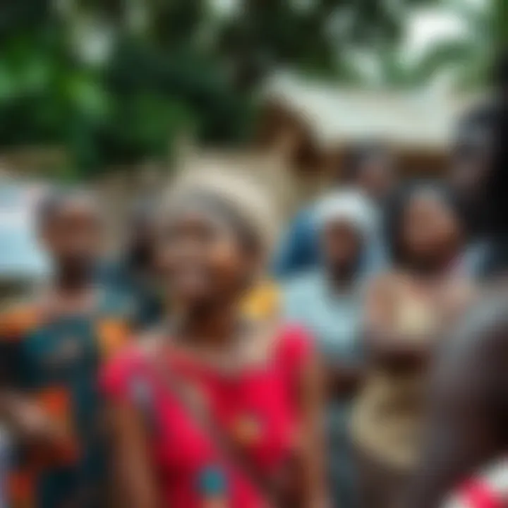 Group of people advocating for gender inclusivity in a Nigerian community setting