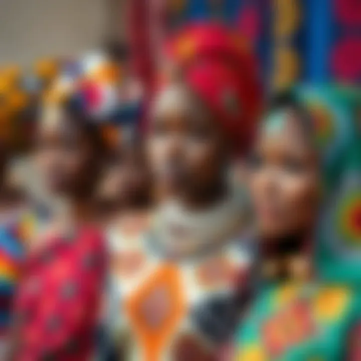 Colorful fabric patterns symbolizing diverse gender identities in Nigerian culture