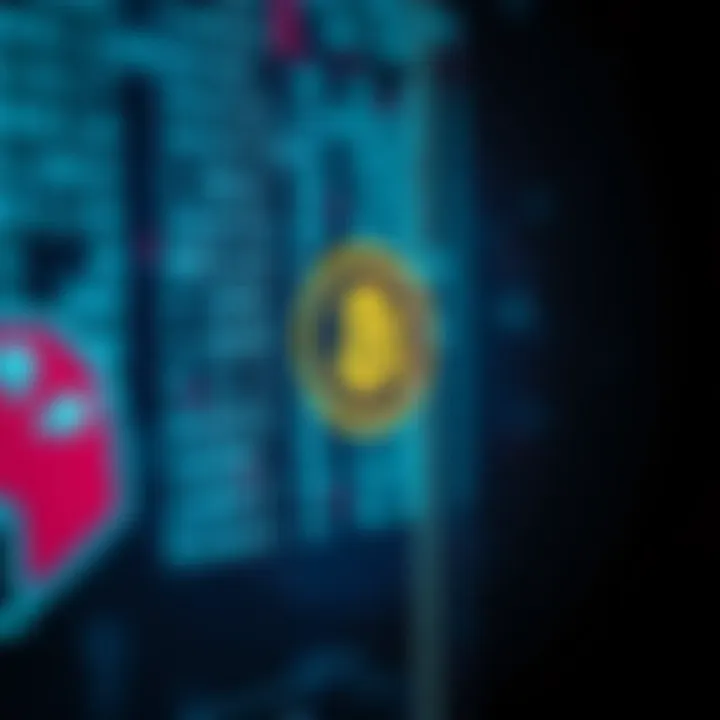 Creative concept of a virtual username interface displaying binary patterns and symbols, highlighting privacy and identity in online crypto communities