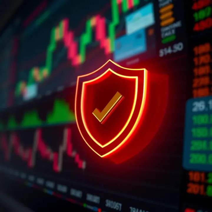 Illustration of a shield with a checkmark symbolizing secure and regulated trading environment