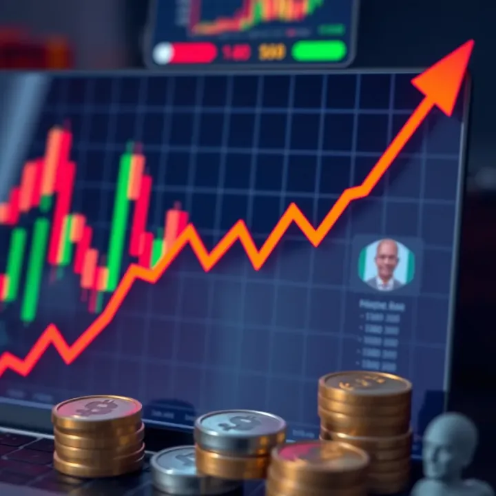 Forex Market Trends in Nigeria Graph showing upward trend in forex trading with Nigerian currency symbols