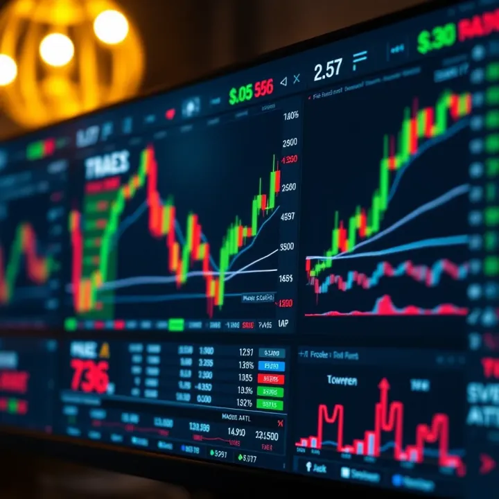 Modern forex trading platform interface showing currency charts and market analysis