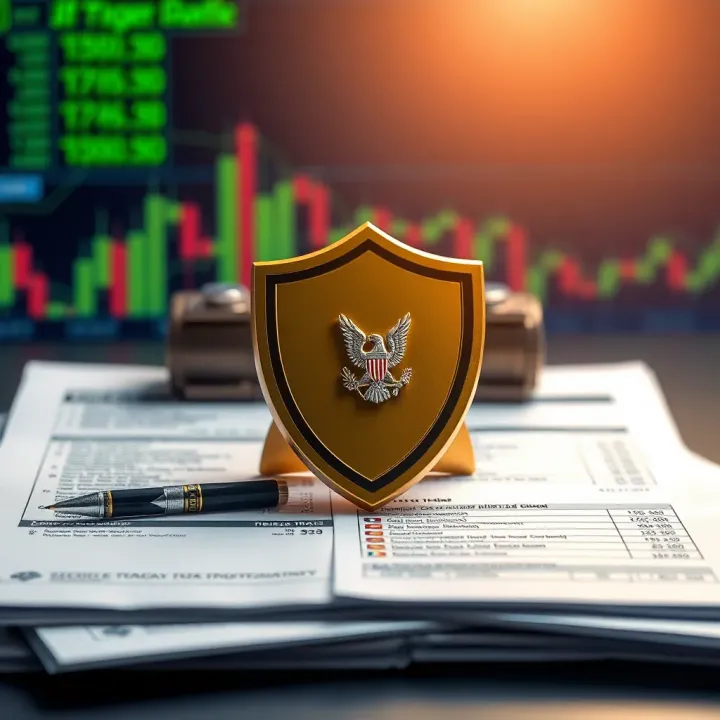 Secure and Regulated Forex Trading in Nigeria Illustration of regulatory documents and shield symbolizing secure and regulated trading
