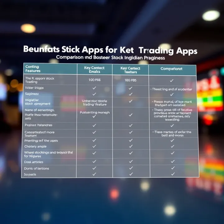 Comparison chart highlighting features and benefits of popular stock trading apps in Nigeria