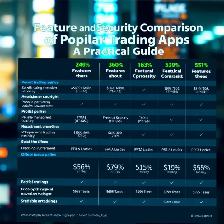 Feature and Security Comparison of Popular Trading Apps Comparison chart showcasing features, fees, and security measures of various trading platforms