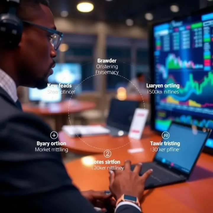 Diagram illustrating key factors in selecting safe binary options brokers in Nigeria