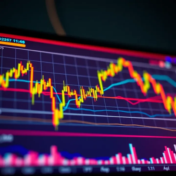 Graph showing forex market trends on a digital trading platform interface