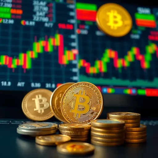Comparison of Forex and Cryptocurrency Trading in Nigeria Conceptual illustration showing the contrast between forex trading and cryptocurrency trading with market charts and currency symbols