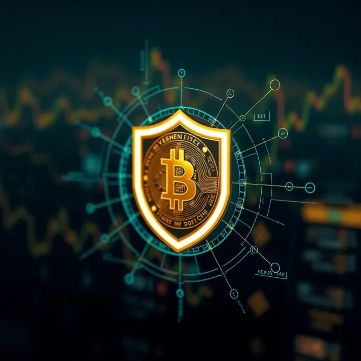 Secure digital shield symbolizing protection and cryptocurrency security measures