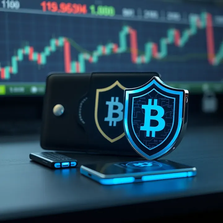Secure digital wallet and shield symbol representing crypto trading security