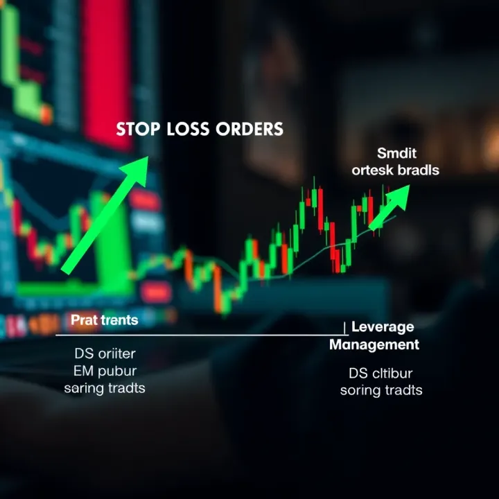 Diagram illustrating stop-loss orders and leverage management in forex trading